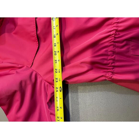 Talbots Plus sz 20 Weather Resistant Cinch Waist Zip Up Barbie Pink Jacket Coat - Picture 9 of 12